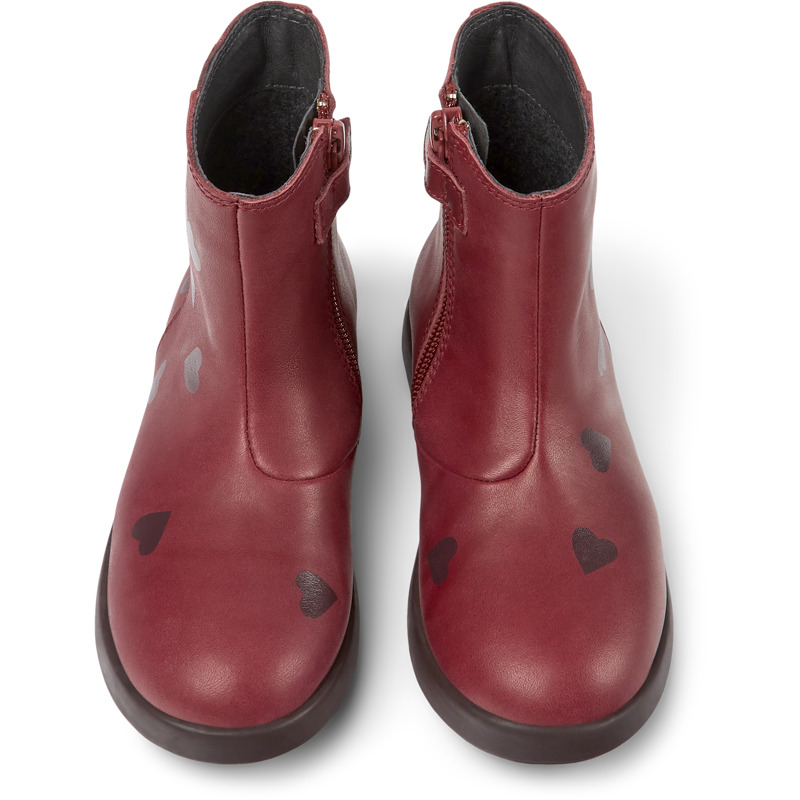 CAMPER Twins - Boots For Girls - Burgundy, Size 31, Smooth Leather