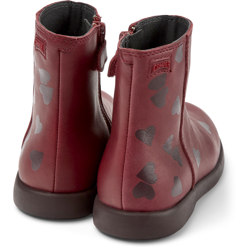 CAMPER Twins - Boots For Girls - Burgundy, Size 32, Smooth Leather