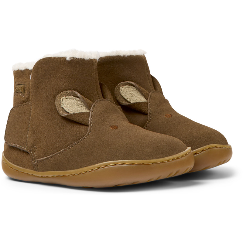 CAMPER Twins - Boots For First Walkers - Brown, Size 23, Suede