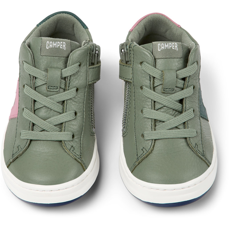 CAMPER Twins - Sneakers For First Walkers - Green, Size 24, Smooth Leather