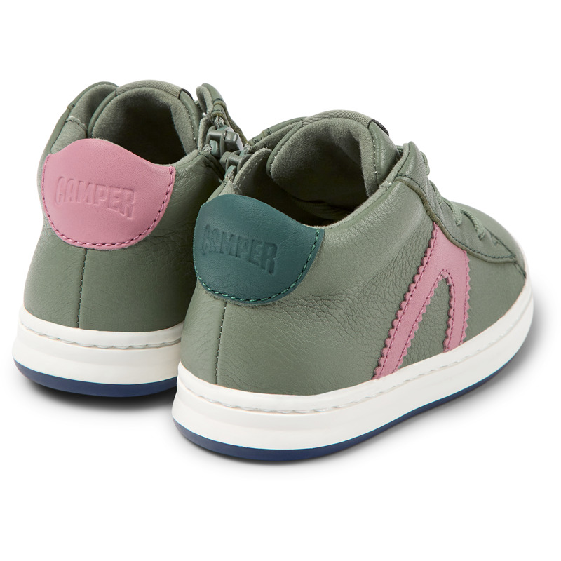CAMPER Twins - Sneakers For First Walkers - Green, Size 21, Smooth Leather