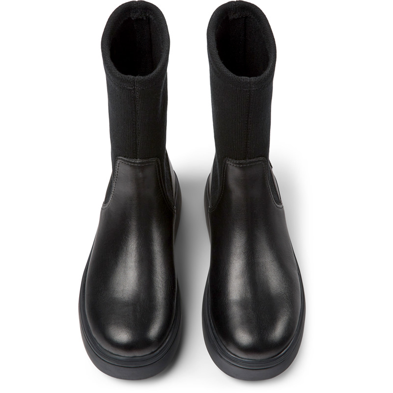 CAMPER Norte - Stiefel Für Mädchen - Schwarz, Größe 26, Glattleder/Textile