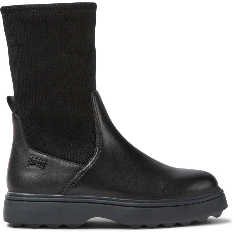 Camper Norte - Boots For Unisex - Black, Size 31, Smooth Leather/Cotton Fabric