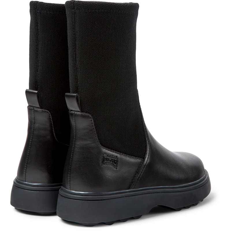 CAMPER Norte - Stiefel Für Mädchen - Schwarz, Größe 28, Glattleder/Textile