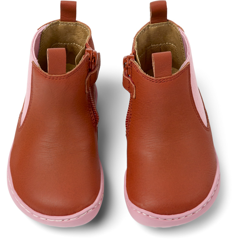CAMPER Peu - Μπότες Για Firstwalkers - Κόκκινο, Μέγεθος 21, Smooth Leather
