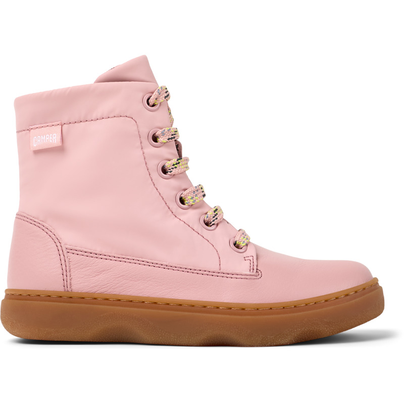 CAMPER Kiddo - Botines para Niñas - Rosa, talla 33, Textil/Piel Lisa