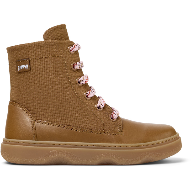 CAMPER Kiddo - Botas para Niñas - Marron, talla 25, Textil/Piel Lisa