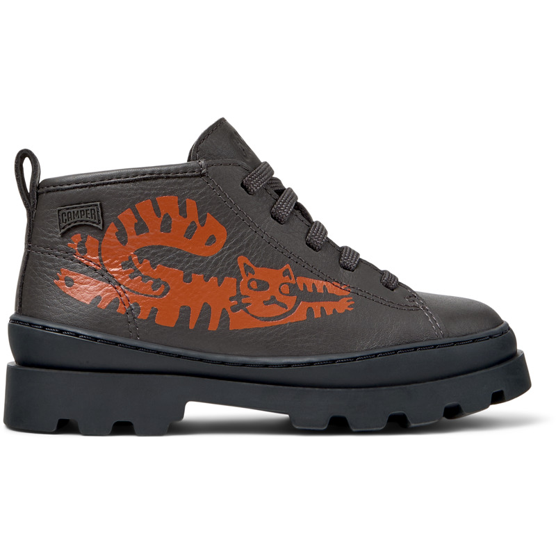 CAMPER Brutus - Botas para Niñas - Gris, talla 36, Piel Lisa