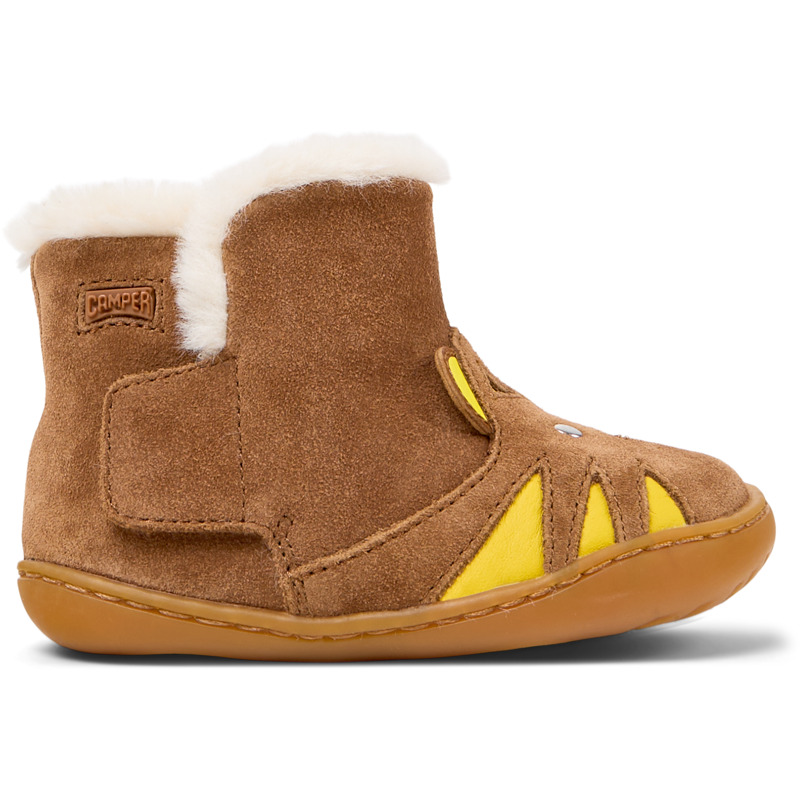 CAMPER Peu - Zapatos casual de vestir para Primeros pasos - Marron, talla 23, Piel Vuelta/Piel Lisa