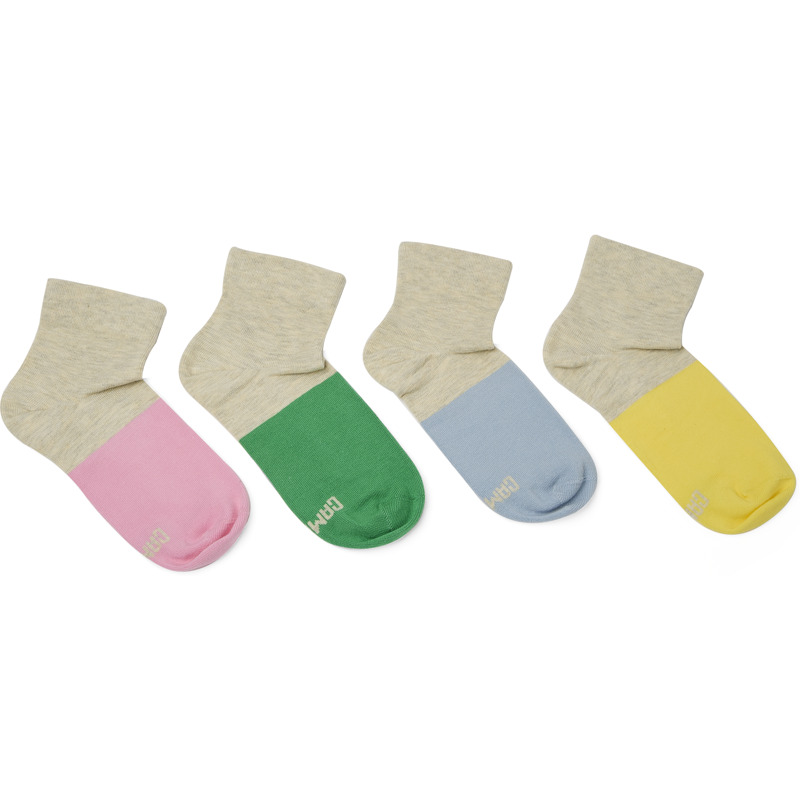CAMPER Odd Socks Pack - Unisex Chaussettes - Blanc,Vert,Jaune, Taille S, Tissu En Coton