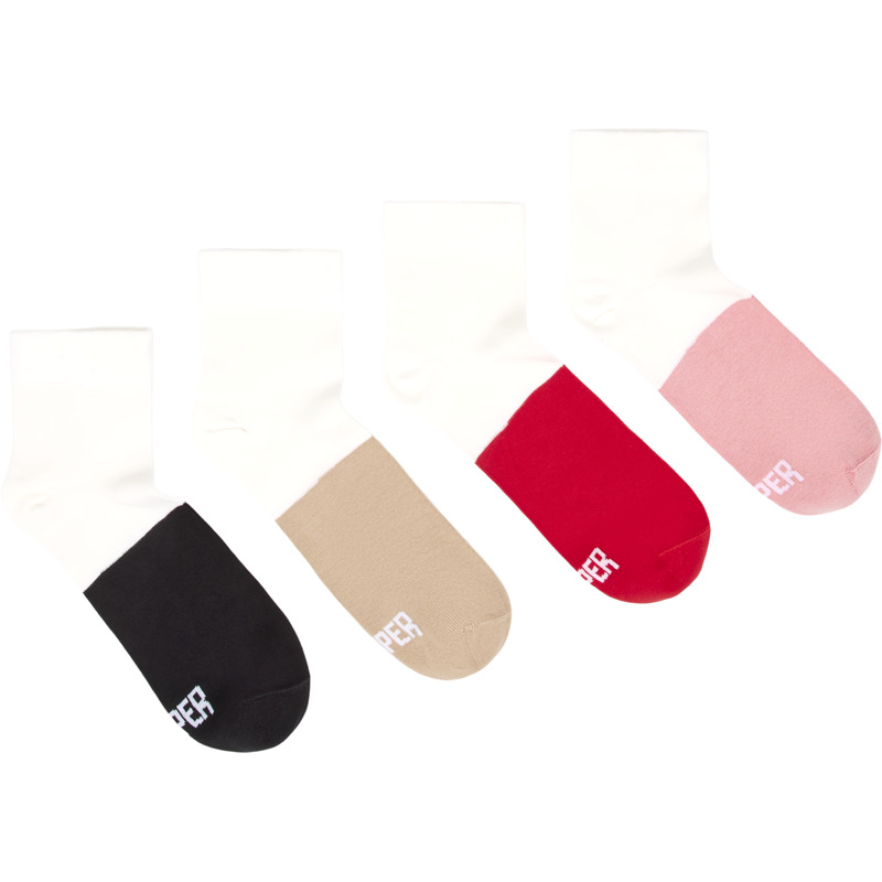 CAMPER Odd Socks Pack - Unisex Socken - Beige,Rosa ,Rot, Größe L, Textile