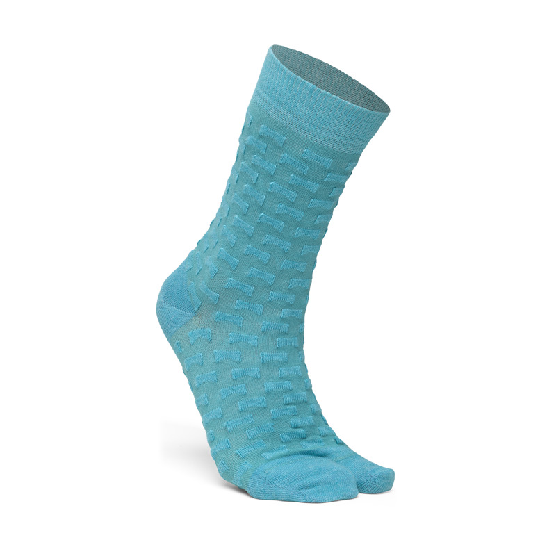 CAMPERLAB Hastalavista Socks - Unisex Socks - Blue, Size M, Cotton Fabric