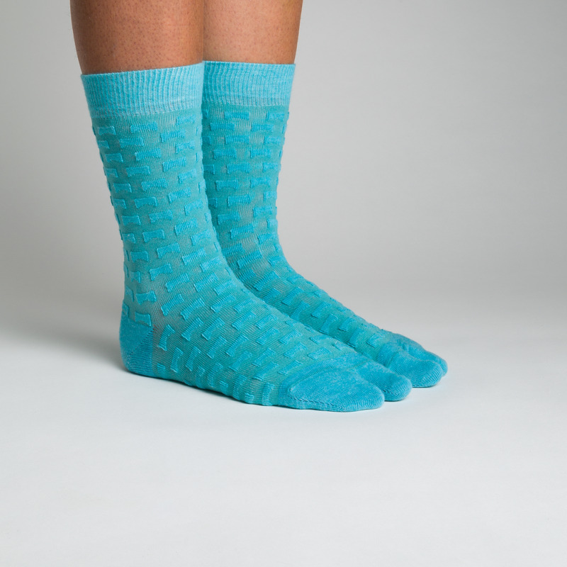 CAMPERLAB Hastalavista Socks - Unisex Chaussettes - Bleu, Taille S, Tissu En Coton