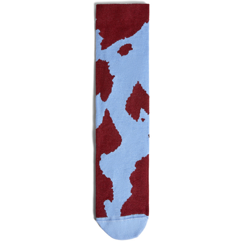 CAMPERLAB Spandalones Sox - Unisex Socks - Burgundy,Blue, Size M, Cotton Fabric