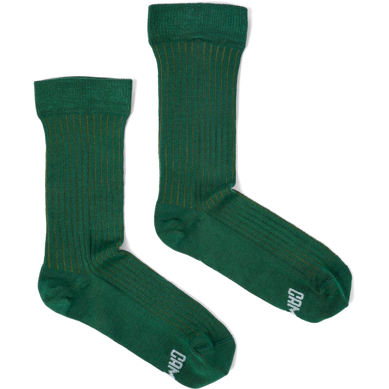 CAMPER Calma Socks PYRATEX® - Unisex Chaussettes - Vert, Taille S, Tissu En Coton