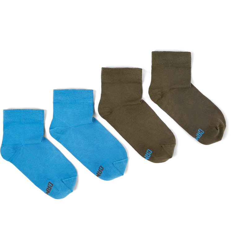 CAMPER Odd Socks Pack - Unisex Calzini - Verde,Blu, Taglia S, Tessuto In Cotone