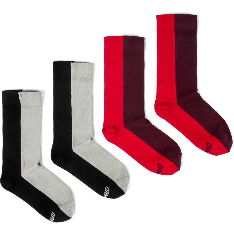 CAMPER Sox Socks - Unisex Κάλτσες - Κόκκινο,Μπορντό,Πράσινο, Μέγεθος L, Cotton Fabric