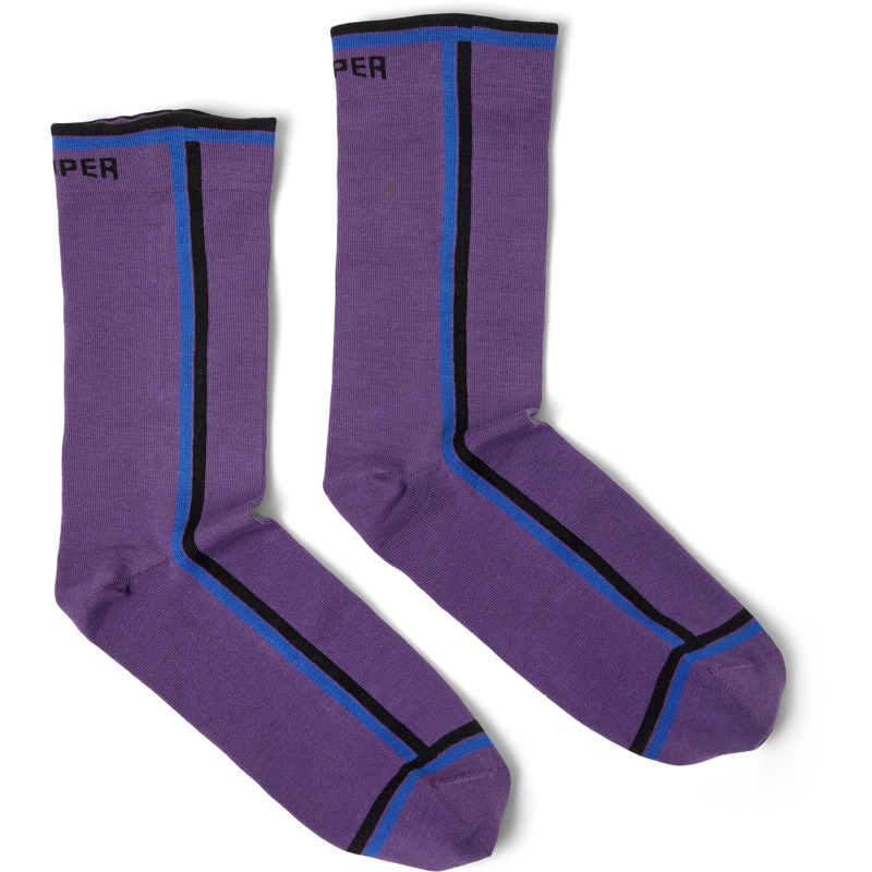 Camper Unisex Socks In Purple