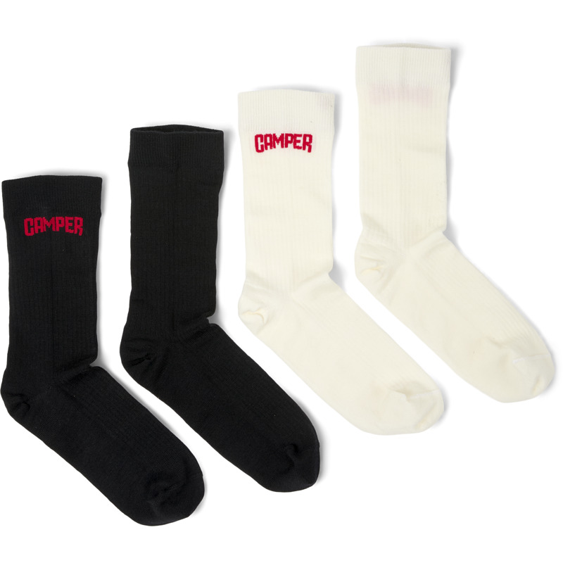 Camper Unisex Socks In White,black