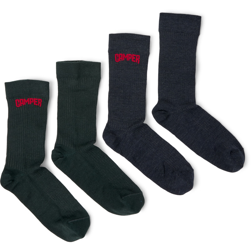 Camper Unisex Socks In Green,blue