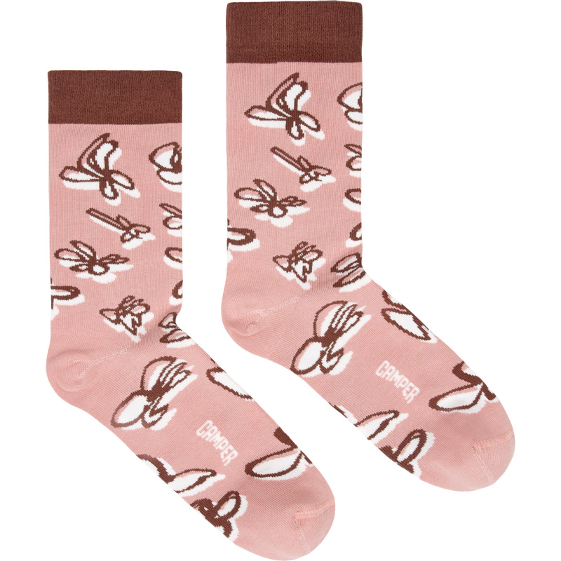 CAMPER Socks - Unisex Socken - Rosa, Größe L, Textile