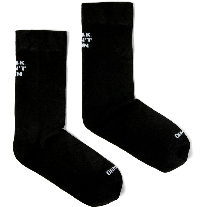 CAMPER Black mid-length basics socks - Unisex Calcetines - Negro, talla L, Textil