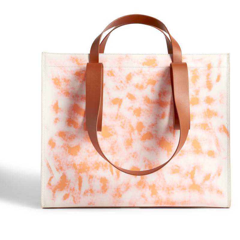 CAMPERLAB Spandalones - Unisex Shoulder Bags - White,Orange, Size , Smooth Leather