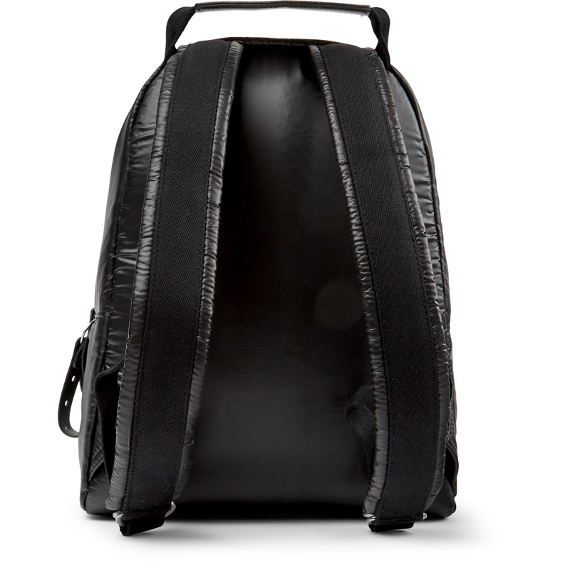 CAMPER Ado - Unisex Backpacks - Black, Size , Cotton Fabric/Smooth Leather