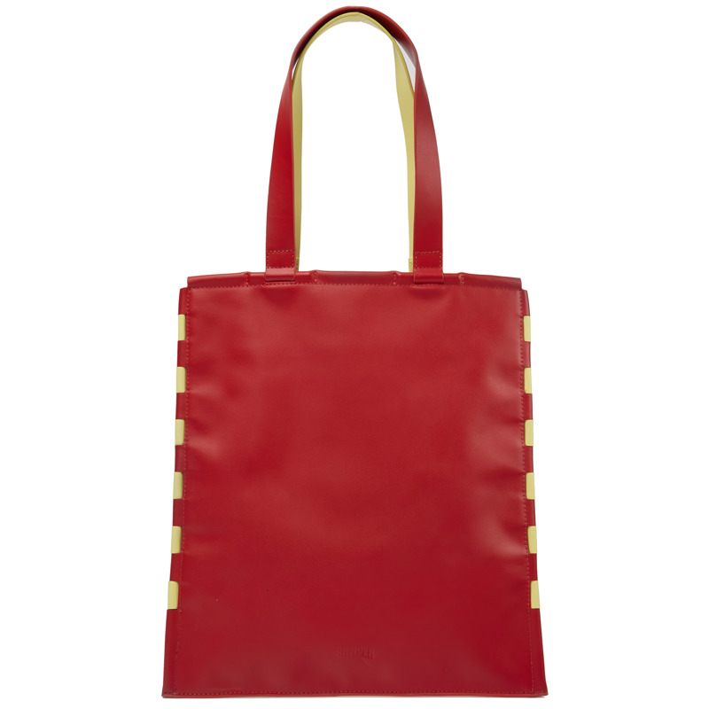 CAMPER Tie Bags - Unisex Shoulder Bags - Red, Size , Smooth Leather