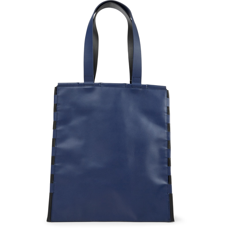 CAMPER Tie Bags - Unisex Shoulder Bags - Blue, Size , Smooth Leather