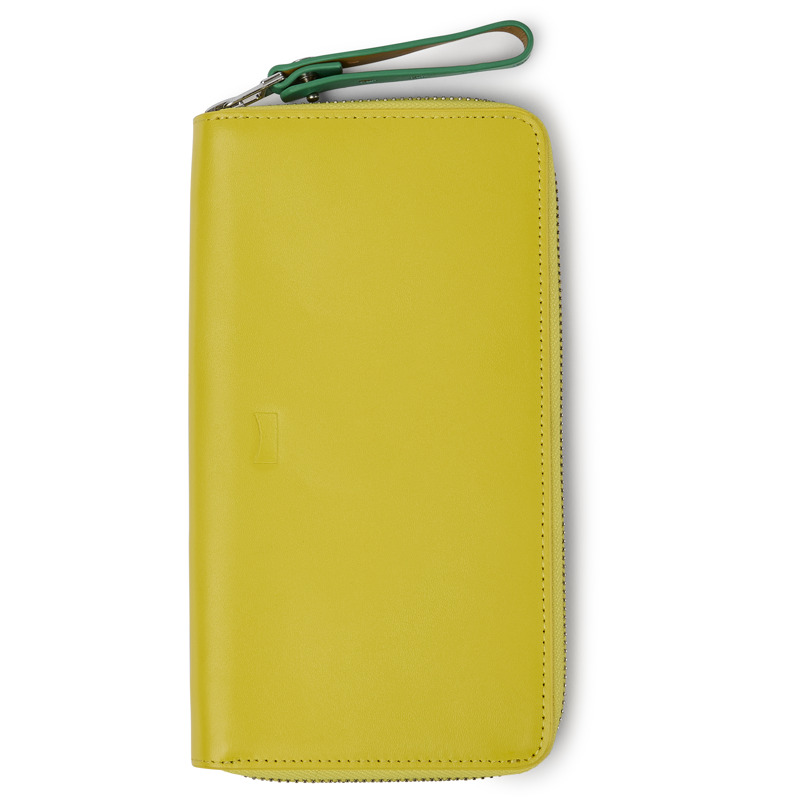 Camper Mosa - Wallets For Unisex - Yellow, Size , Smooth Leather