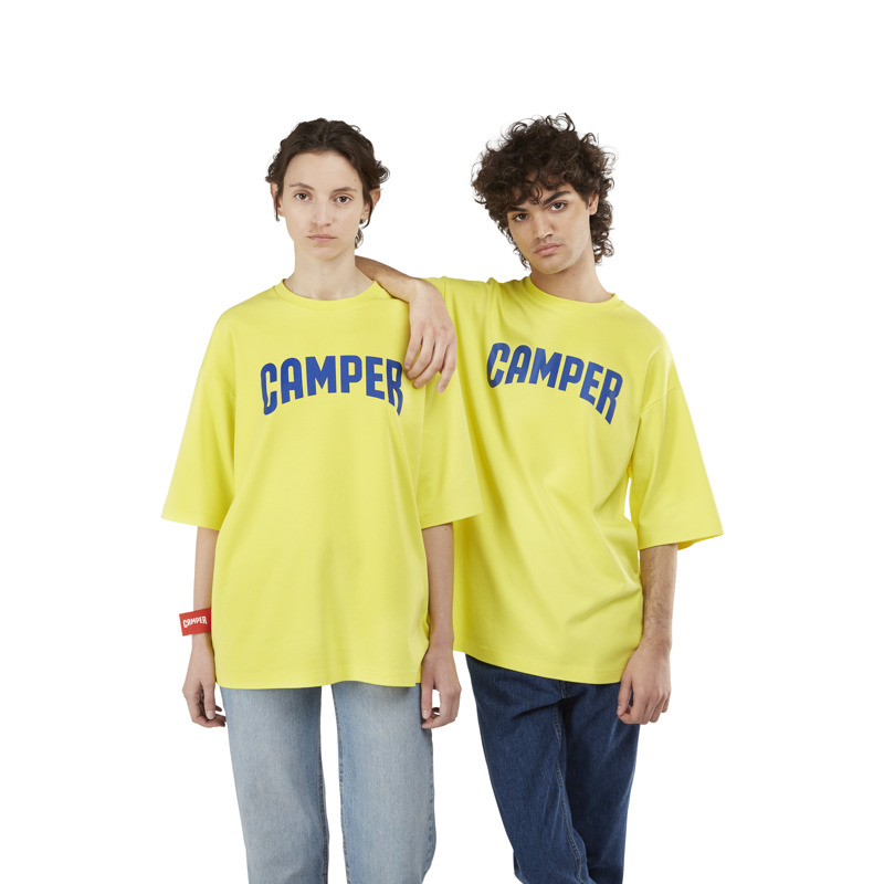 CAMPER  T-Shirt - Unisex Vêtement - Jaune, Taille M, Tissu En Coton