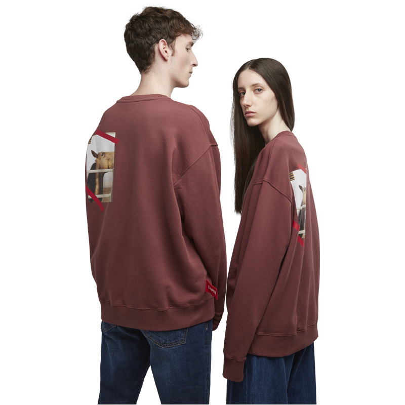 CAMPER Sweatshirt - Unisex Vêtement - Bourgogne, Taille XL, Tissu En Coton