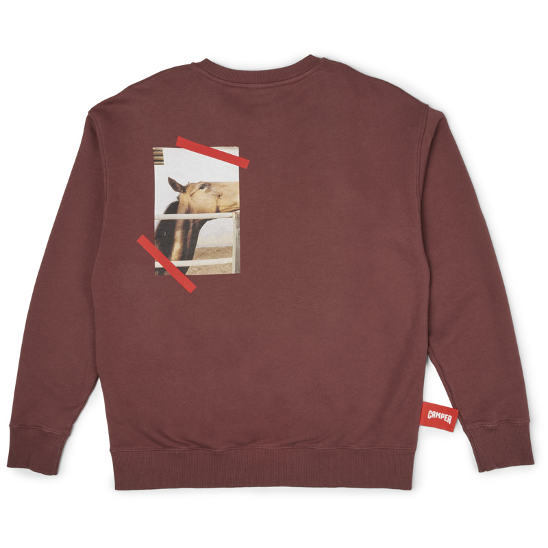 Camper Sweatshirt - Apparel For Unisex - Burgundy, Size , Cotton Fabric