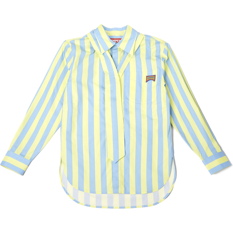CAMPER Shirt - Unisex Vêtement - Bleu,Jaune, Taille S, Tissu En Coton