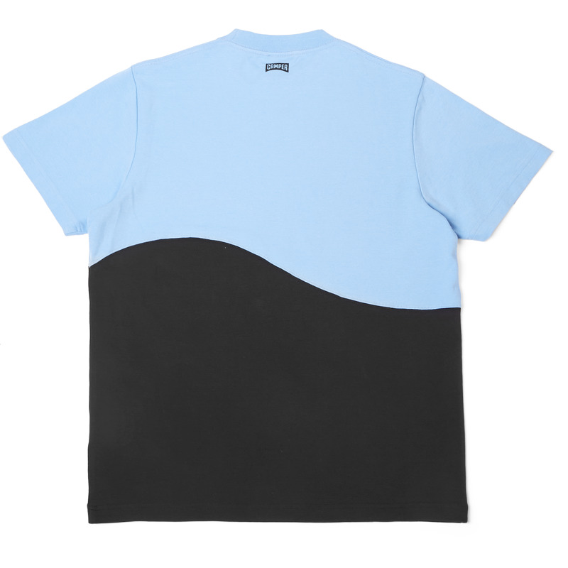 CAMPER T-Shirt - Unisex Kleidung - Blau,Schwarz, Größe XL, Textile
