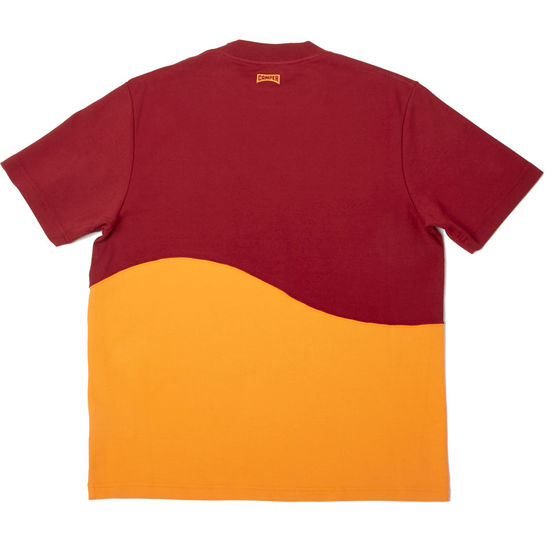 CAMPER T-Shirt - Unisex Kleidung - Burgund,Orange, Größe XS, Textile