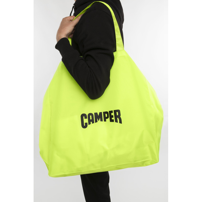 CAMPER Neon Shopping Bag - Unisex Shoulder Bags - Yellow, Size ,