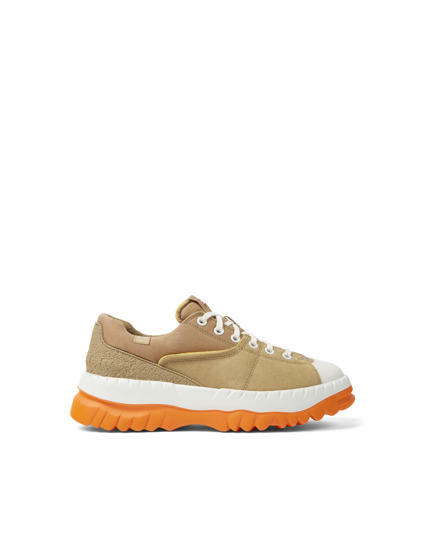 Teix Beige recycled textile and nubuck shoes for men