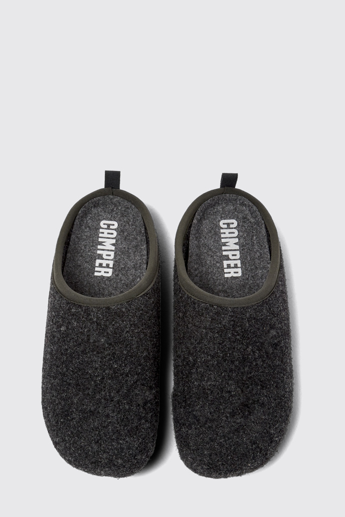 Overhead view of Wabi Gray Slippers for Men