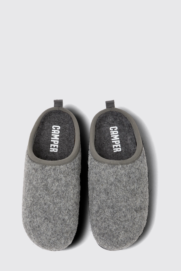 Overhead view of Wabi Gray Slippers for Women