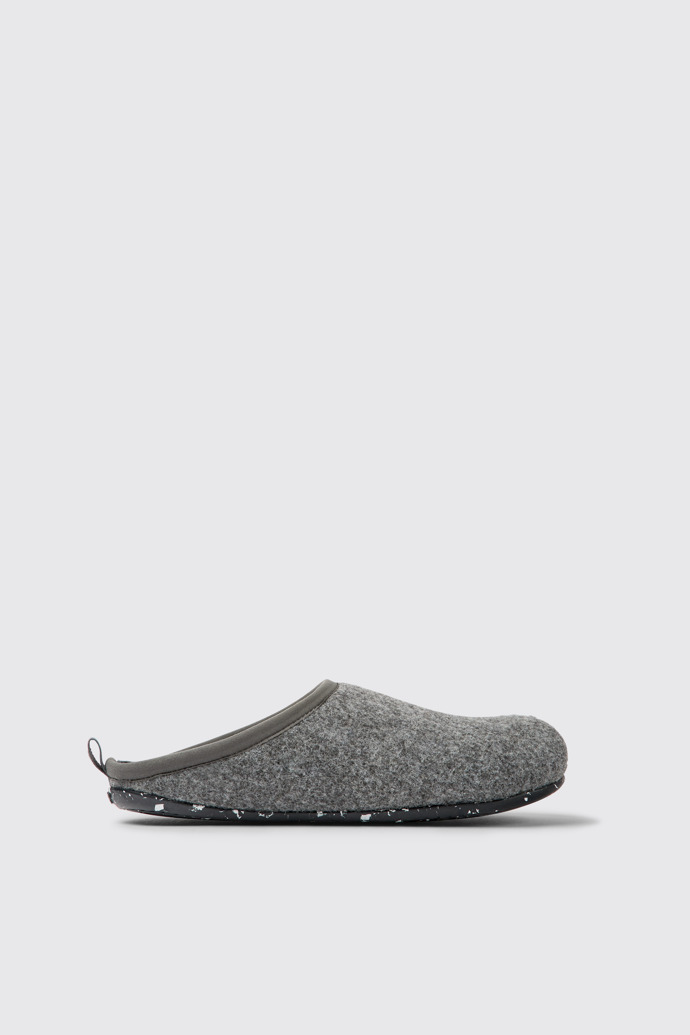 Side view of Wabi Gray Slippers for Women