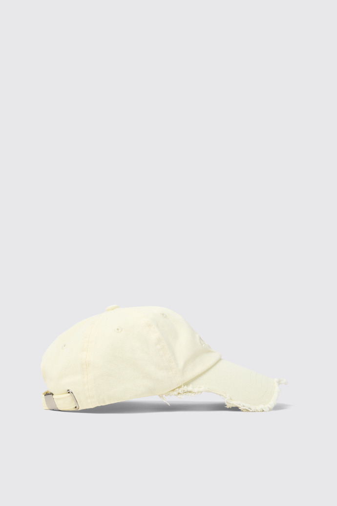 Side view of Cap Beige Cotton Cap (One Size)