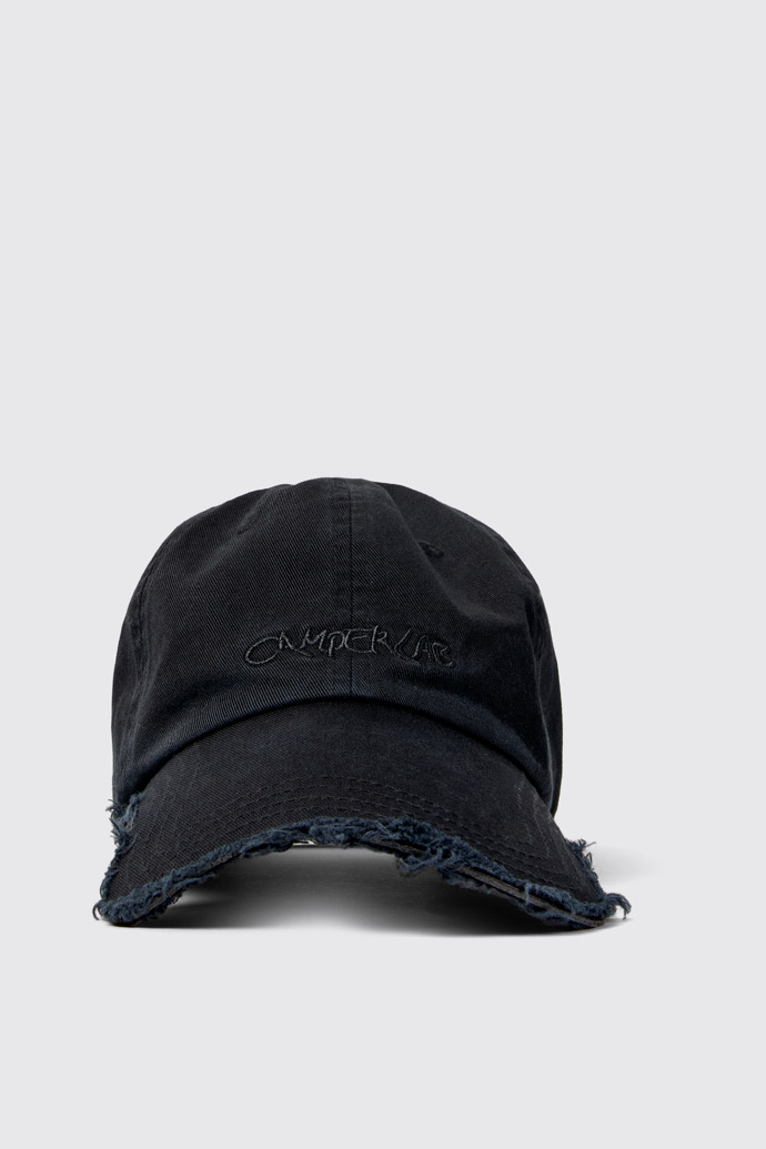 Front view of Cap Dark Gray Cotton Cap (One Size)