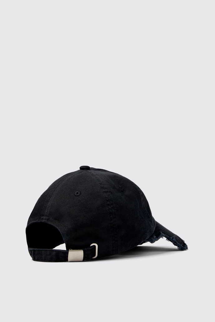 Back view of Cap Dark Gray Cotton Cap (One Size)