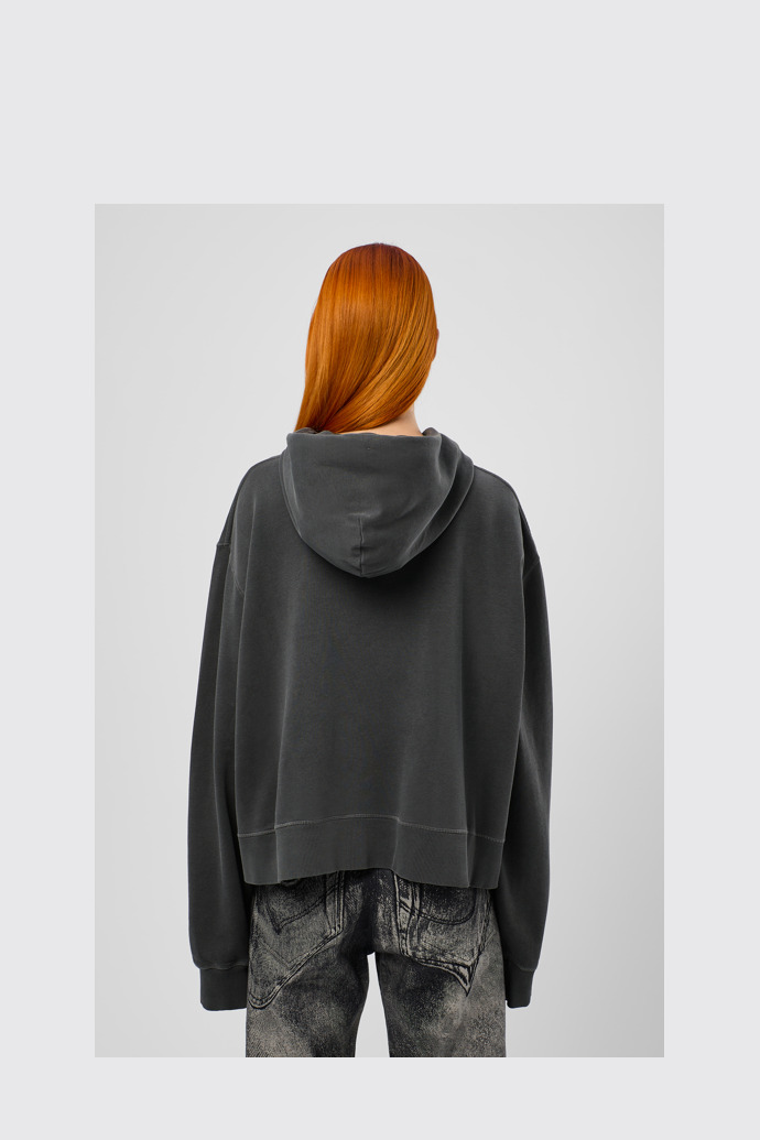 Hoodie Felpa grigia in cotone organico