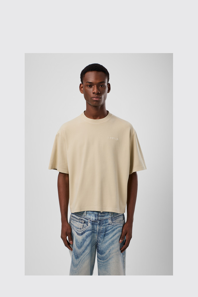 T-Shirt T-shirt in cotone beige