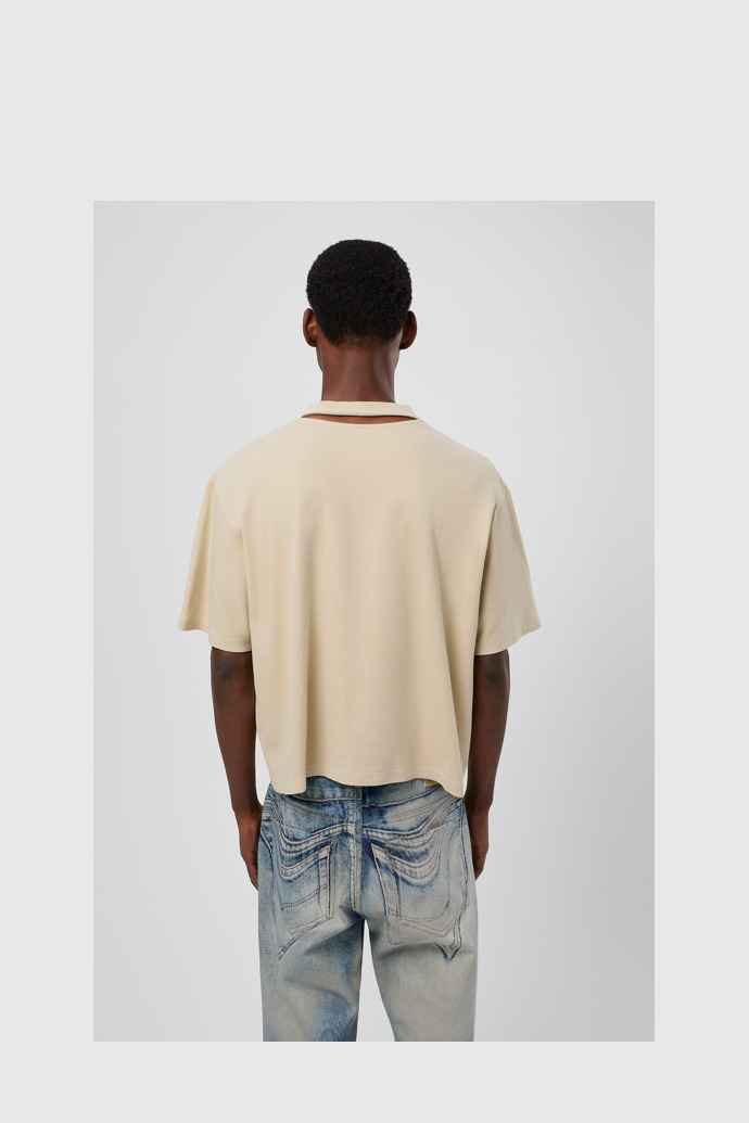 T-Shirt T-shirt in cotone beige