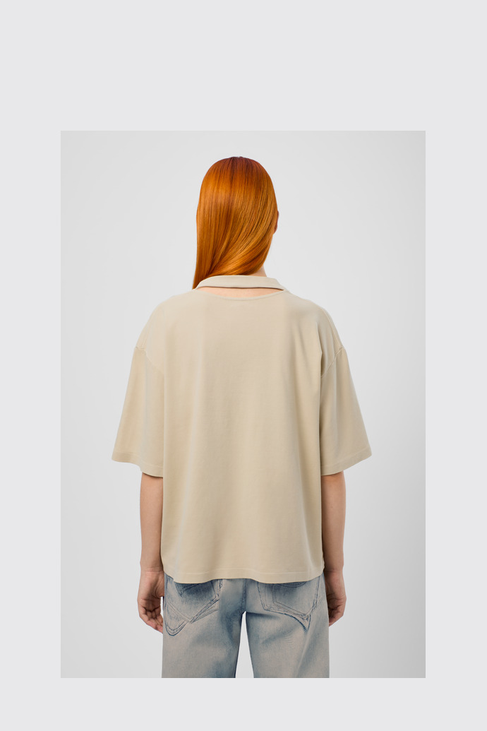 T-Shirt Beige Cotton T-shirt