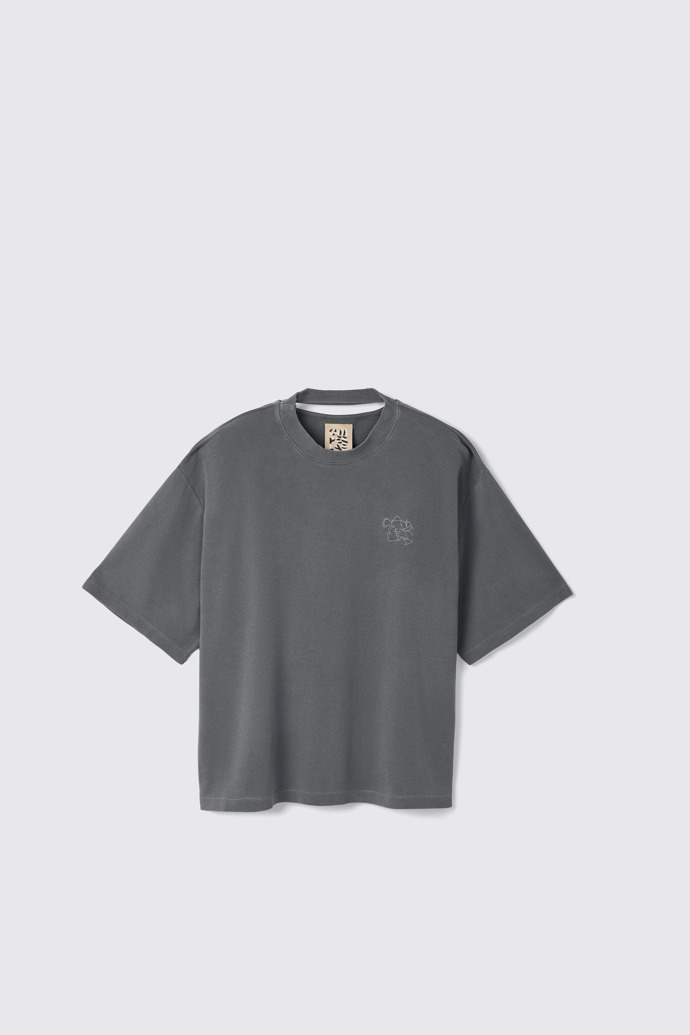 Side view of T-Shirt Gray Cotton T-shirt